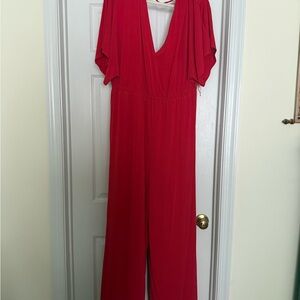 Forever 21 Bold Scarlet Jumpsuit